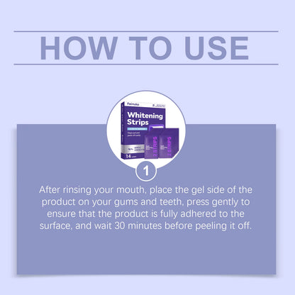 5/3/1PCS Purple Tooth Whitening Strips for Sensitive Teeth, Improve Dental Yellowing Oral Care, for Lasting Bright Smile