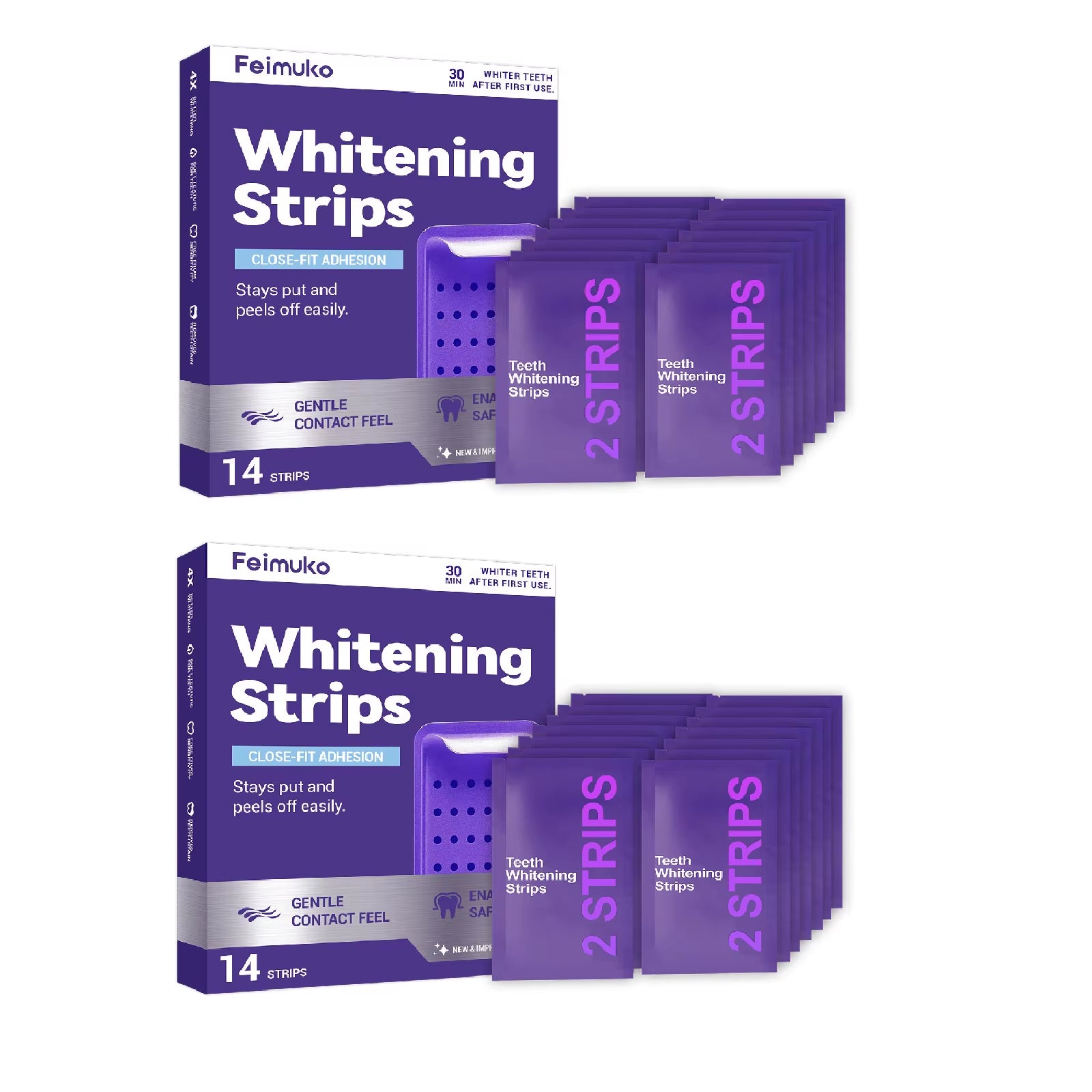 5/3/1PCS Purple Tooth Whitening Strips for Sensitive Teeth, Improve Dental Yellowing Oral Care, for Lasting Bright Smile